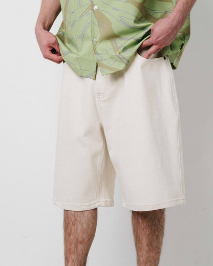 SUSHI DENIM SHORTS - IVORY