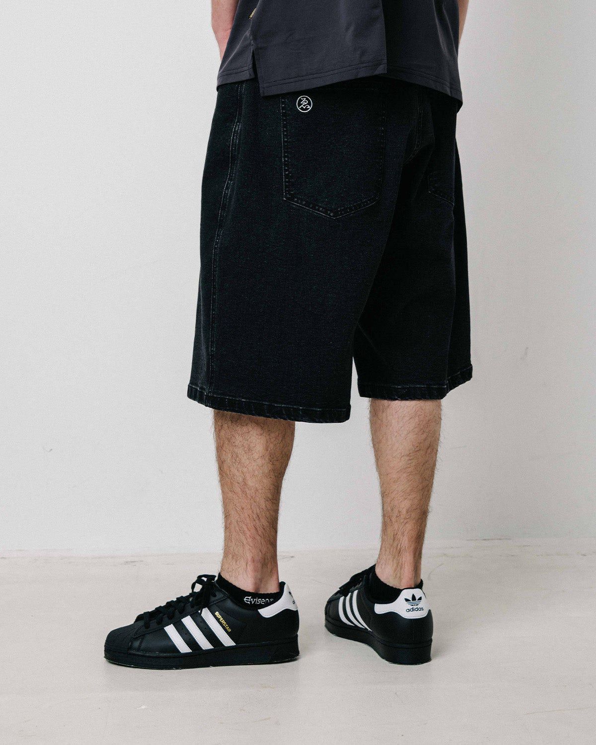 SUSHI DENIM SHORTS - BLACK – Evisen Skateboards ゑ (エビセン
