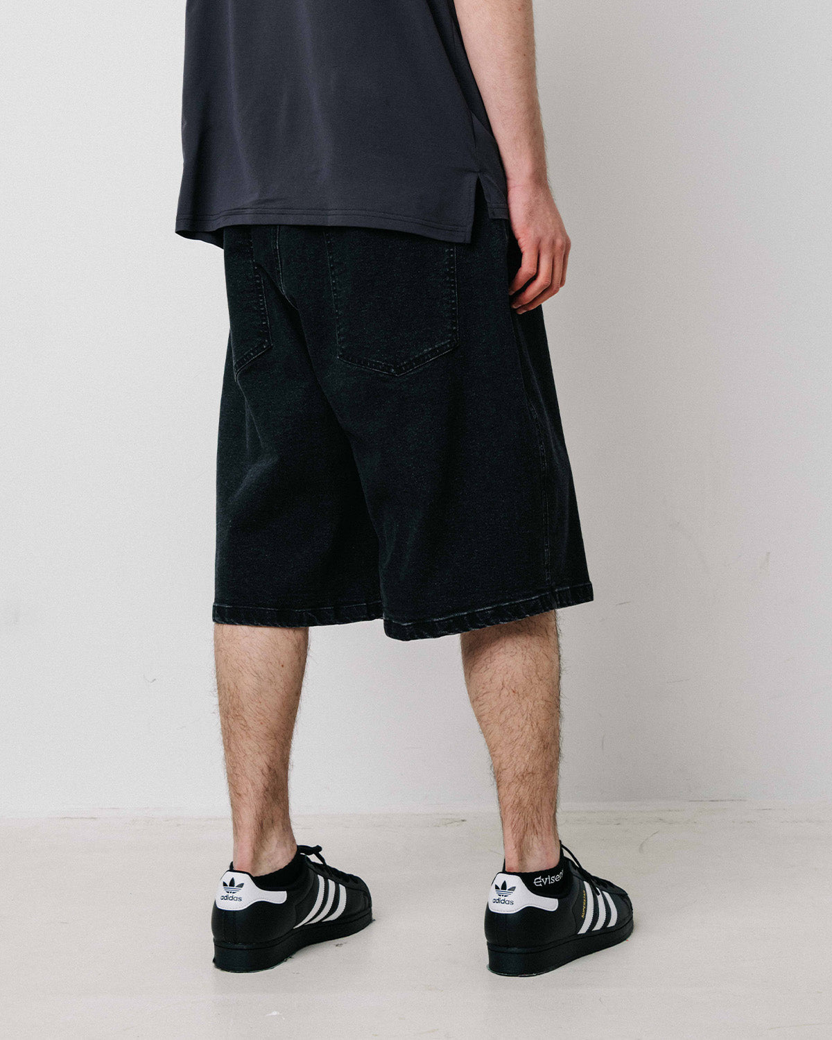 SUSHI DENIM SHORTS - BLACK – Evisen Skateboards ゑ (エビセン