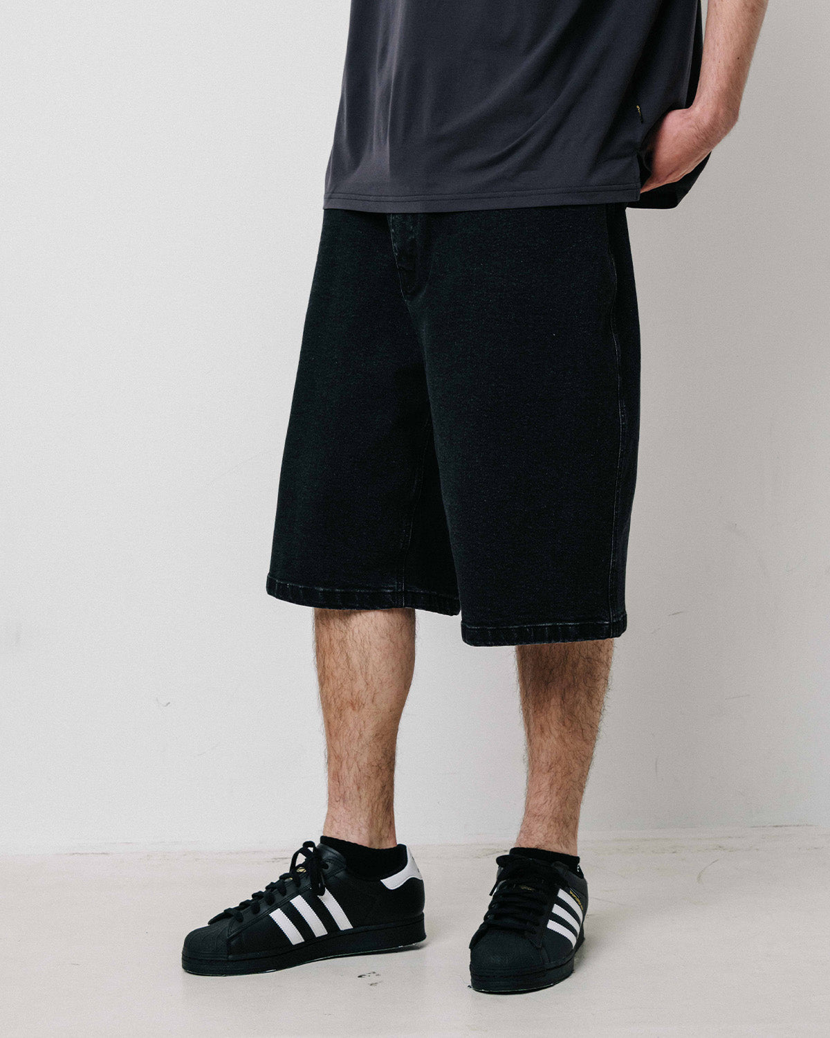 SUSHI DENIM SHORTS - BLACK – Evisen Skateboards ゑ (エビセン