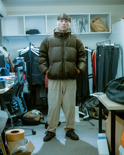 BOHEMIAN CORDUROY WORK PANTS - BEIGE