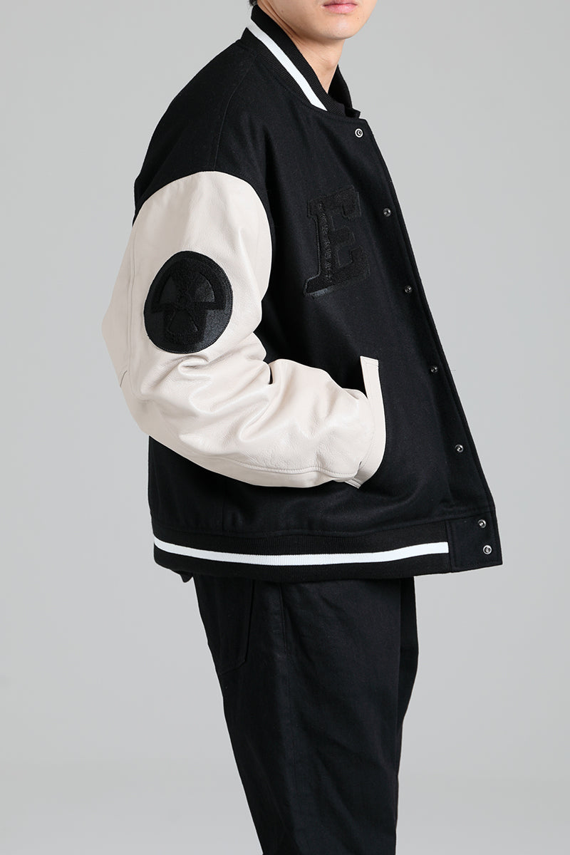 EVISEN / DELUXE VARSITY BOYS JACKET - WHITE