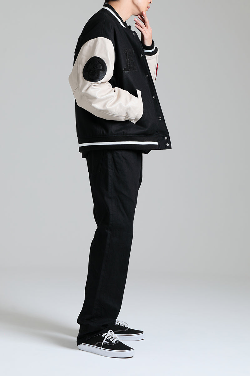 EVISEN / DELUXE VARSITY BOYS JACKET - WHITE