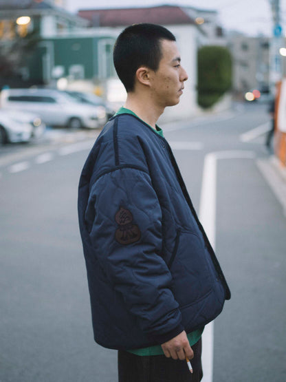 REVERSIBLE SOUVENIR QUILTED JKT - NAVY