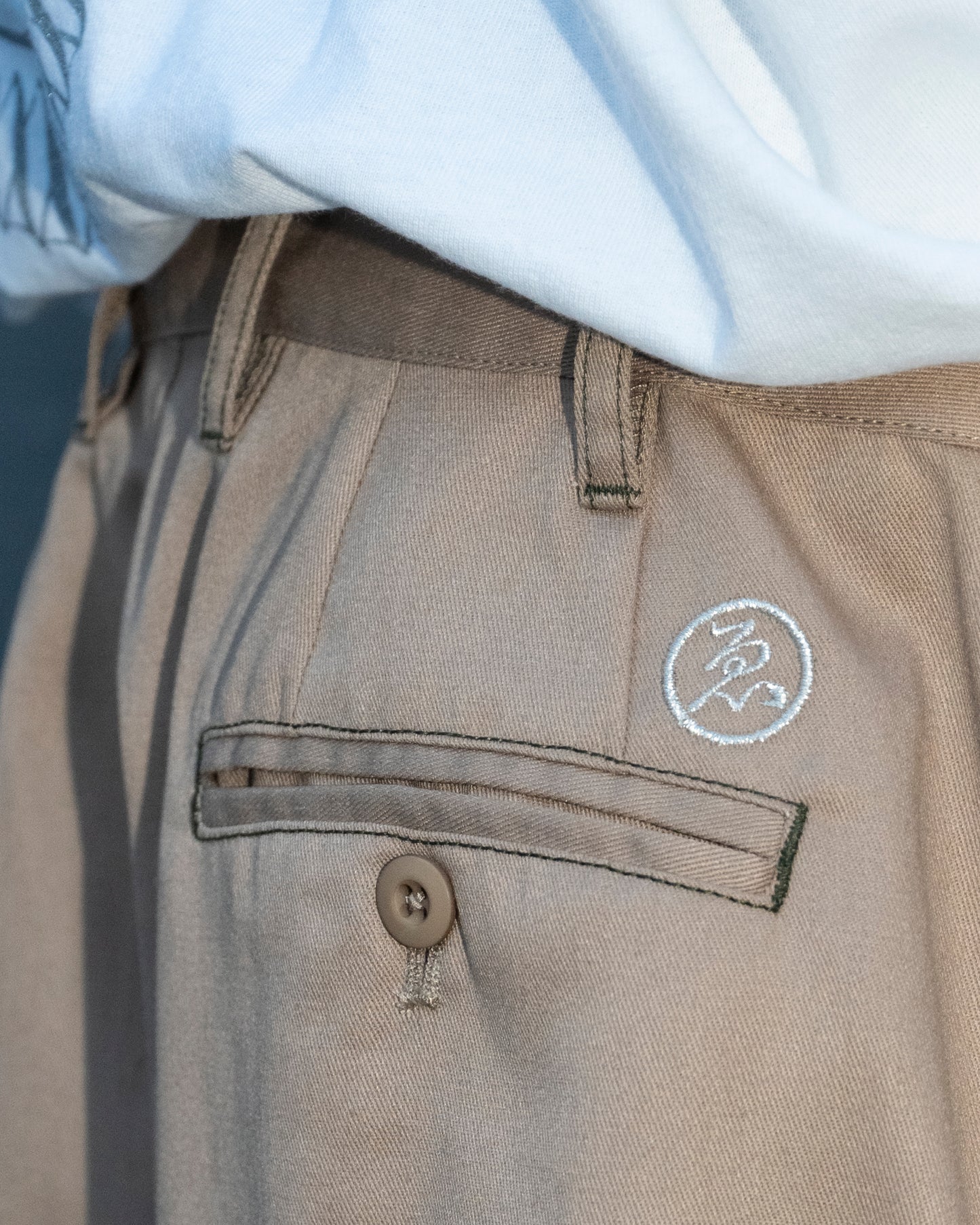 TWILL BOHEMIAN PANTS - BEIGE