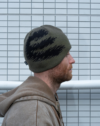 FIRE LEOPARD FLAP BEANIE