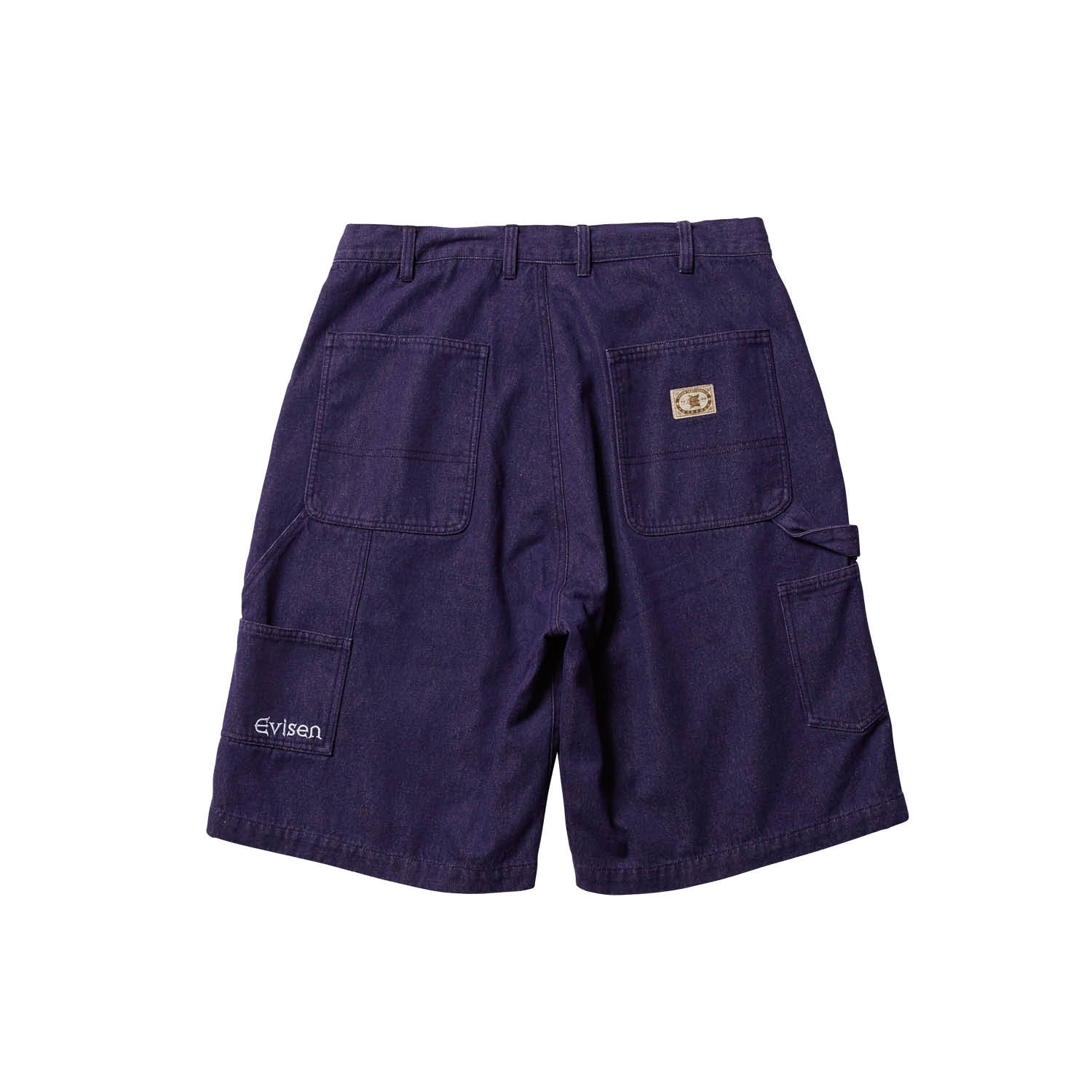 COLORED DEMIN WORK SHORTS - BLACK