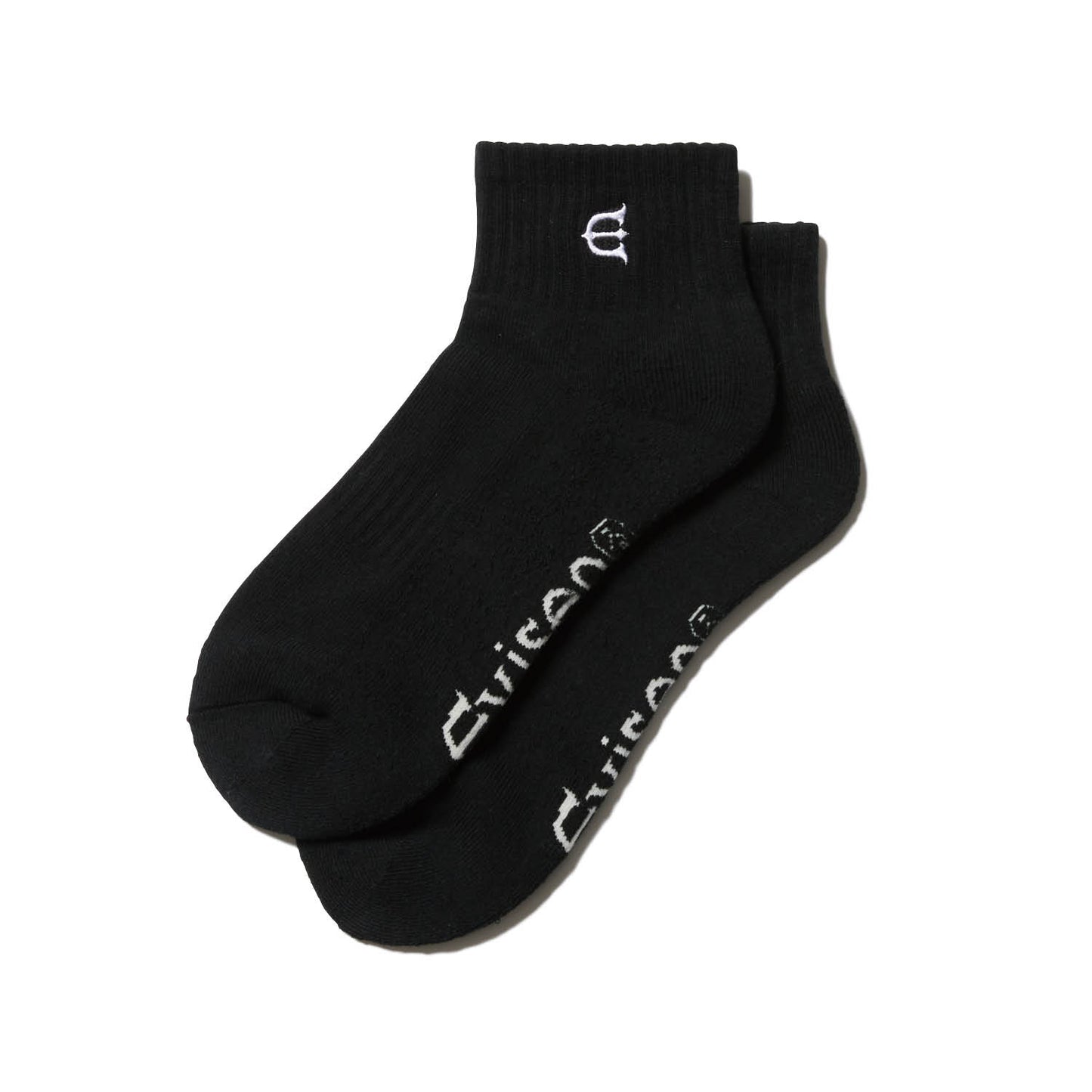 E LOGO ANKLE SOCKS - BLACK