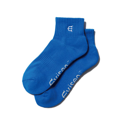 E LOGO ANKLE SOCKS - BLUE