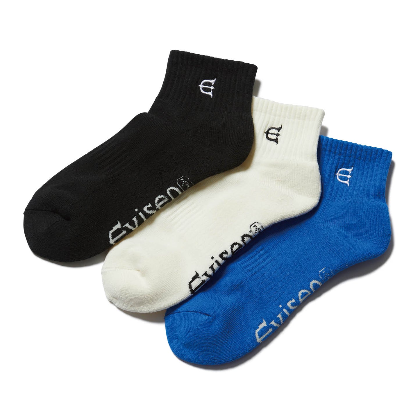 E LOGO ANKLE SOCKS - BLUE