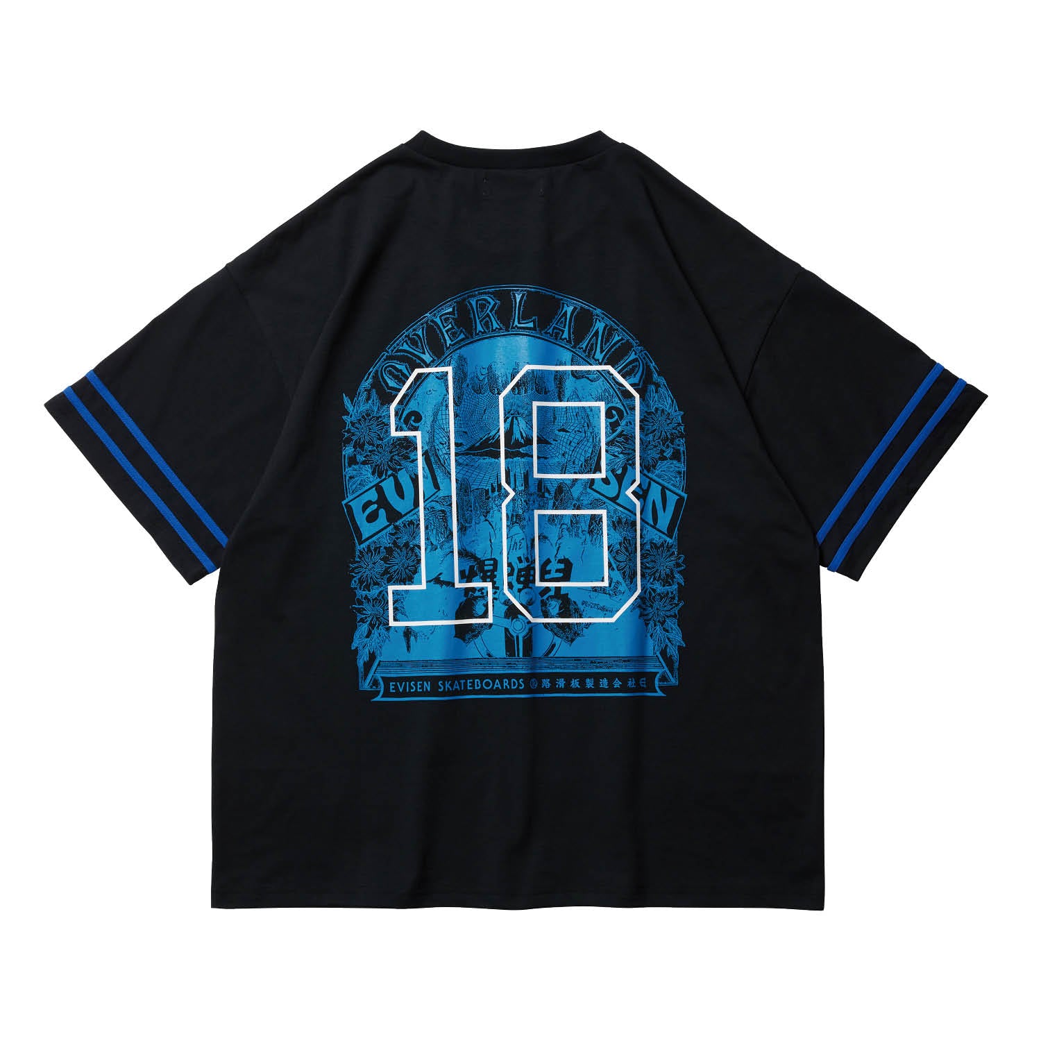 18 FOOTBALL SHIRT - BLACK – Evisen Skateboards ゑ (エビセン スケートボード) OFFICIAL  ONLINE STORE