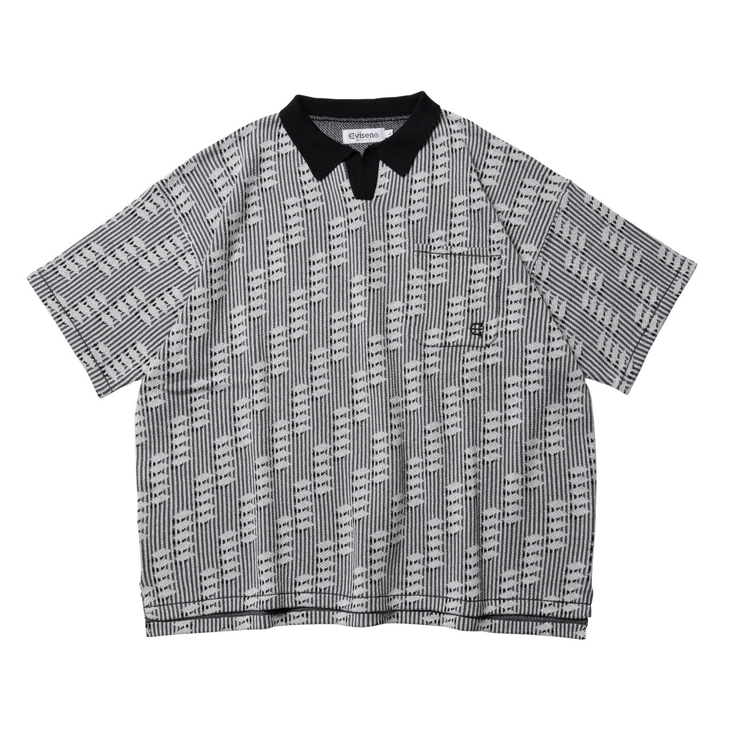 REPETITION KNIT POLO SHIRT - WHITE