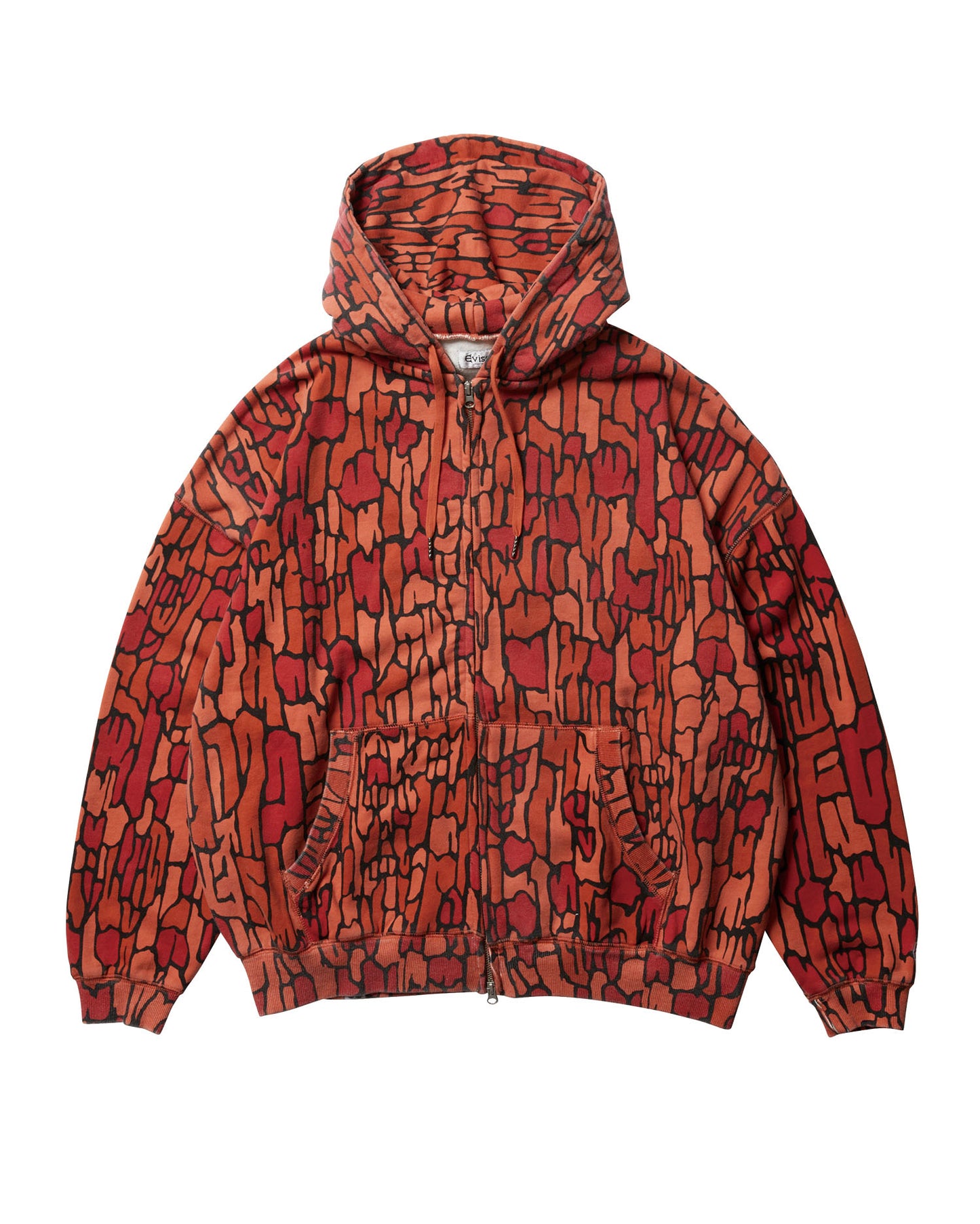 DOKURO CAMO ZIP HOODIE - ORANGE