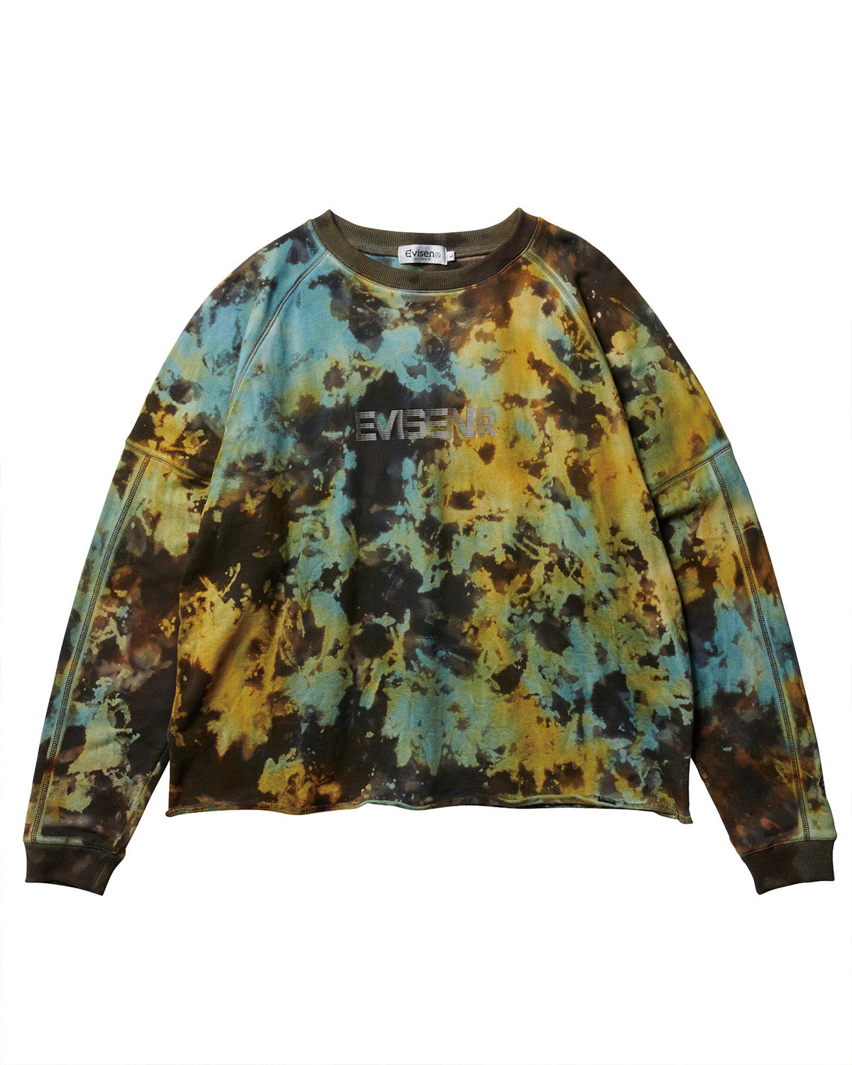 DYE LONGSLEEVE SWEAT - BLACK × BLUE