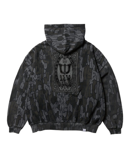 DOKURO CAMO ZIP HOODIE - BLACK