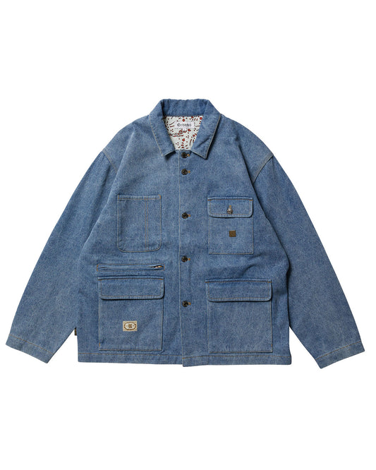 SHRIMP DENIM COVERALL - BLUE