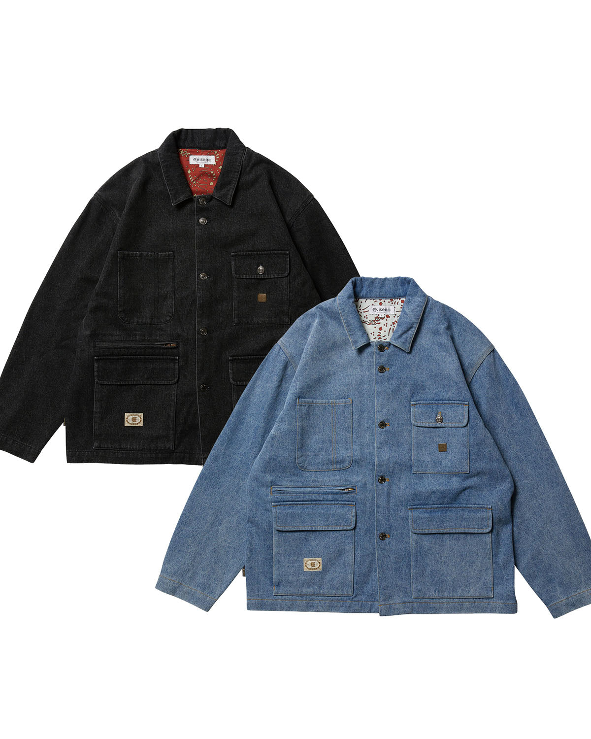 SHRIMP DENIM COVERALL - BLACK