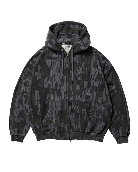 DOKURO CAMO ZIP HOODIE - BLACK