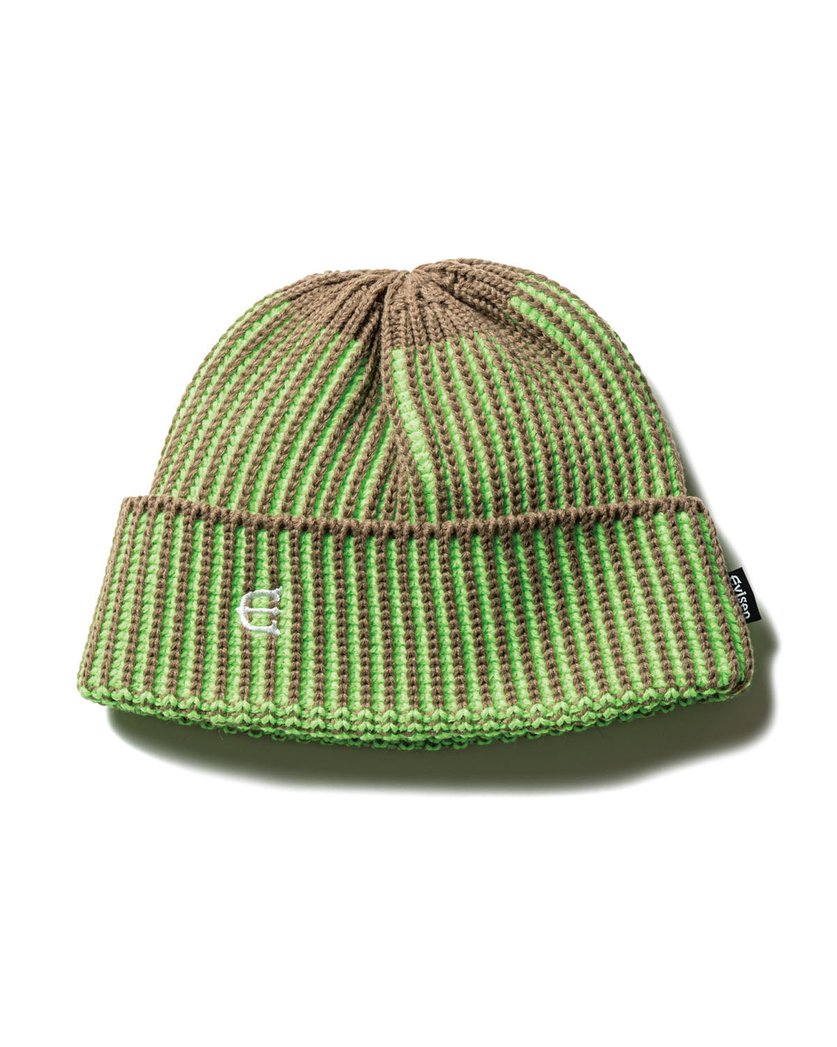 ACID KNIT CAP 3.0 - BROWN x NEON GREEN