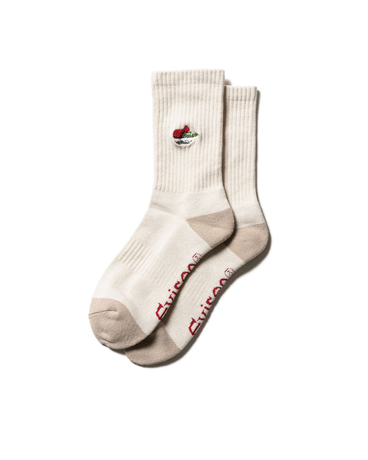 SUSHI LOGO SOCKS - LIGHT BEIGE