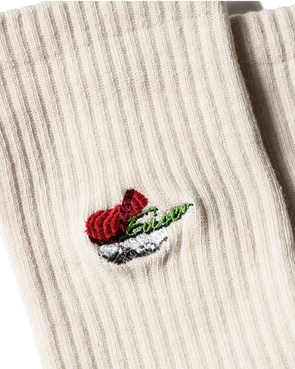 SUSHI LOGO SOCKS - CARDINAL