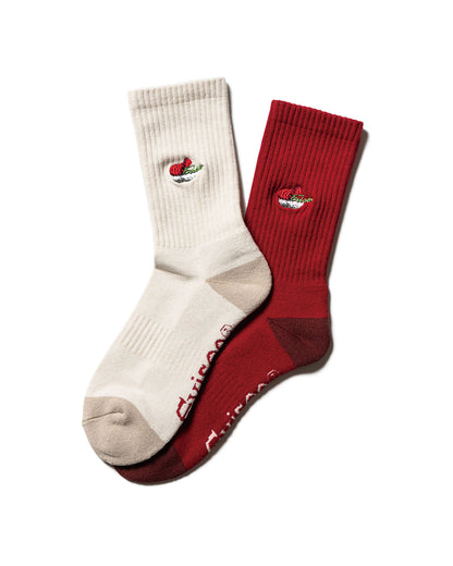 SUSHI LOGO SOCKS - CARDINAL