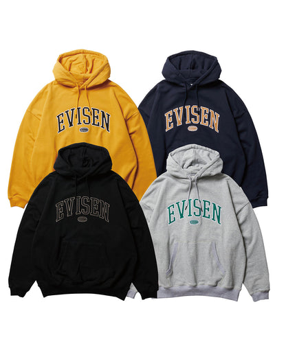 COLLEGE LOGO HOODIE - MUSTARD