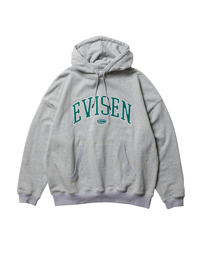 COLLEGE LOGO HOODIE - HEATHER GREY