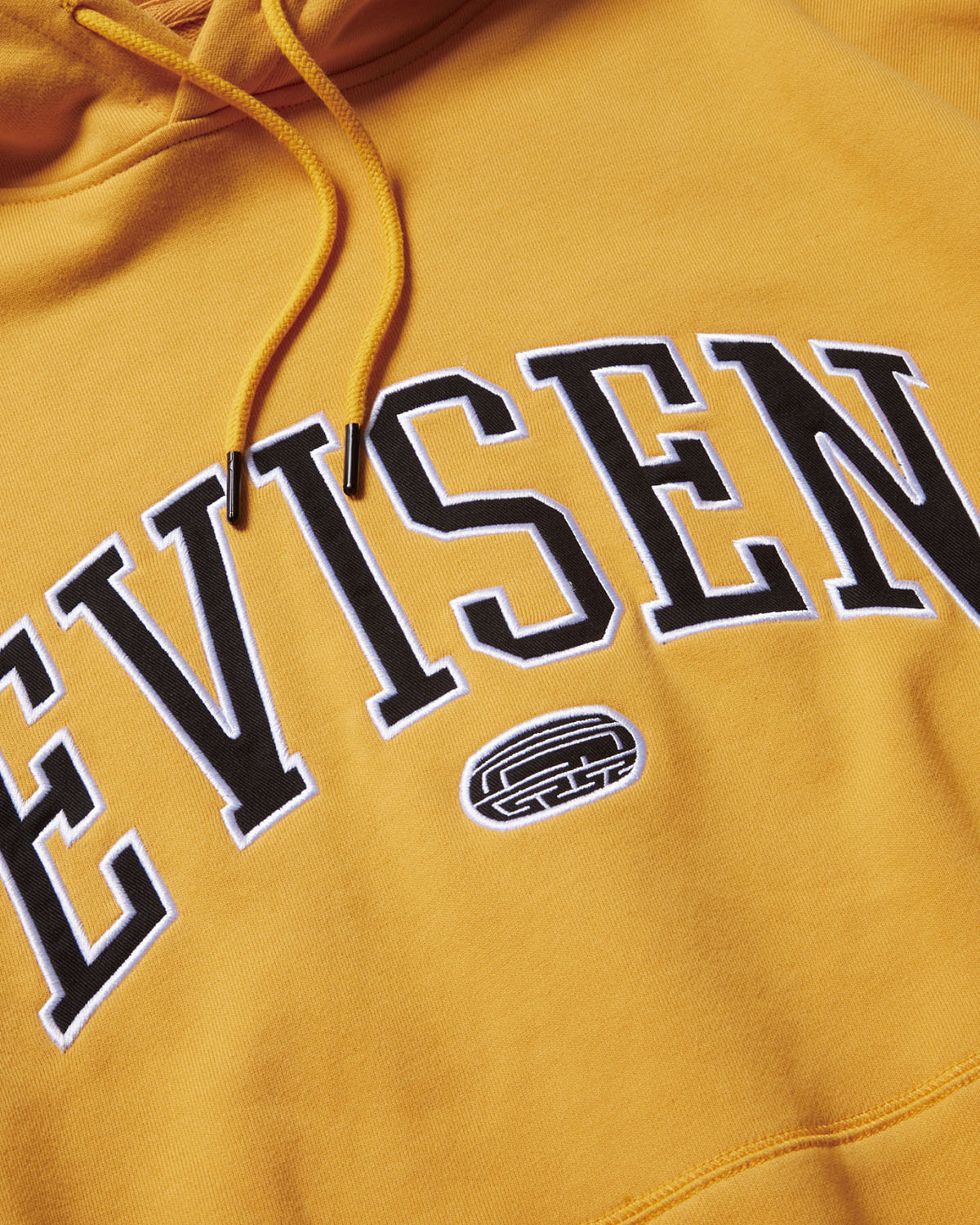 COLLEGE LOGO HOODIE - MUSTARD