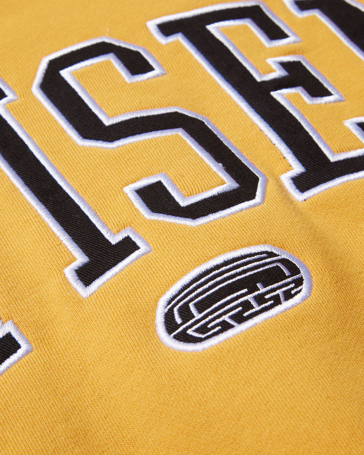 COLLEGE LOGO HOODIE - MUSTARD