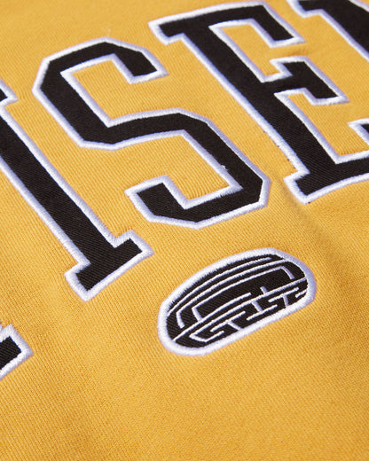 COLLEGE LOGO HOODIE - MUSTARD