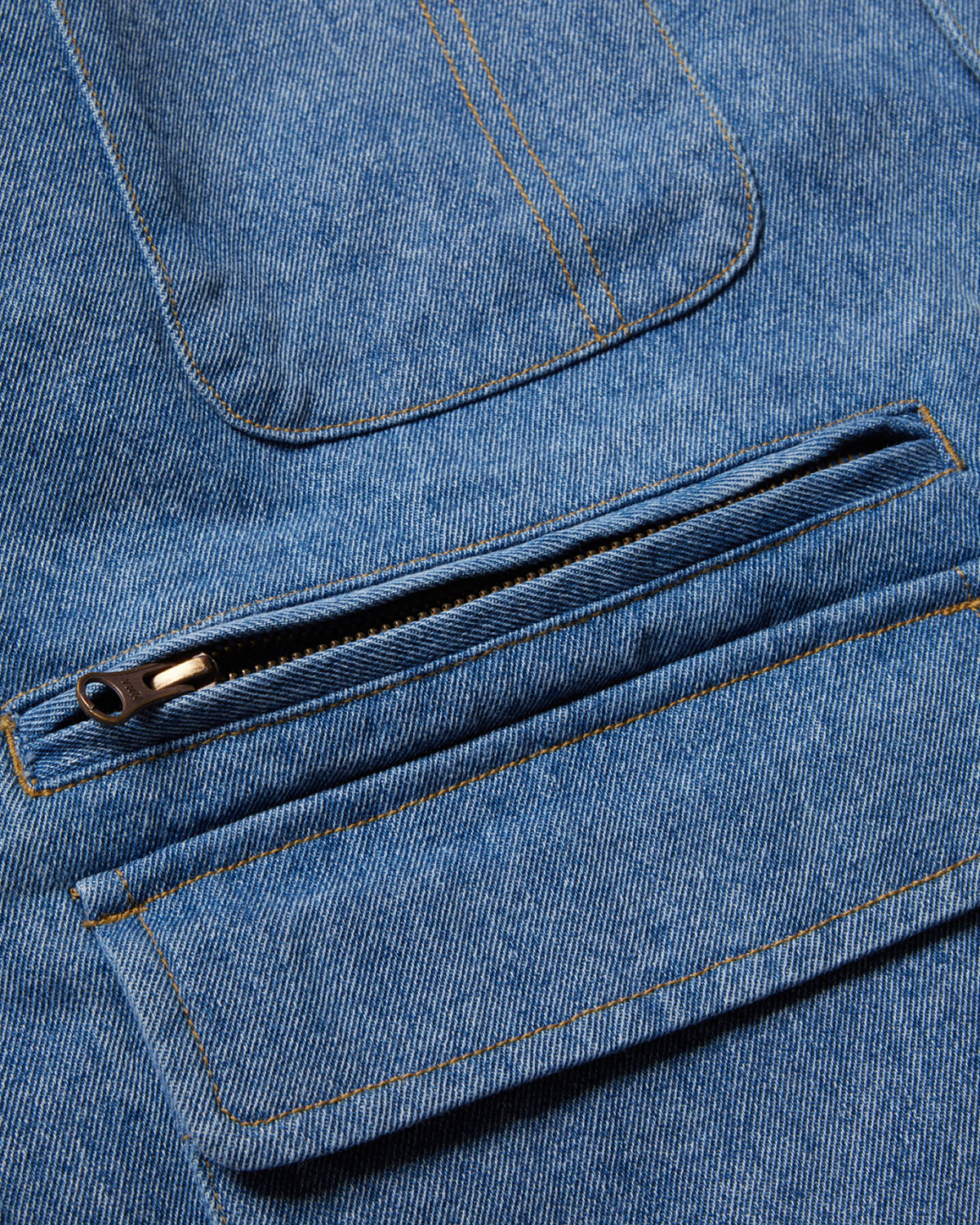 SHRIMP DENIM COVERALL - BLUE