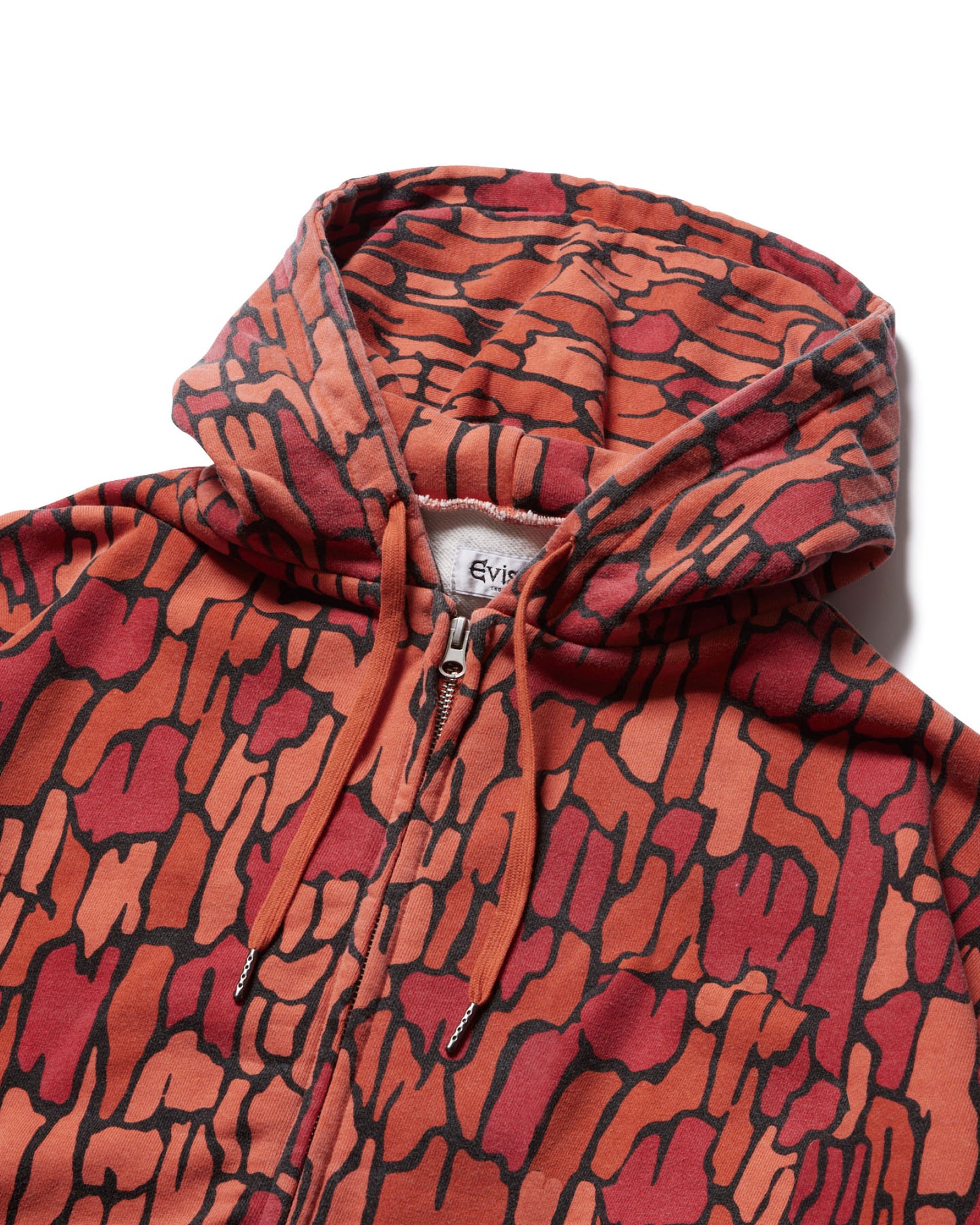 DOKURO CAMO ZIP HOODIE - ORANGE