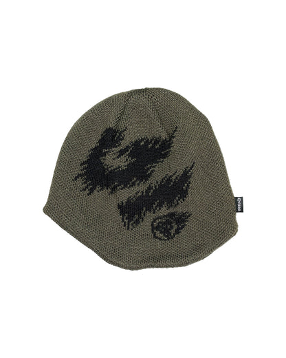 FIRE LEOPARD FLAP BEANIE
