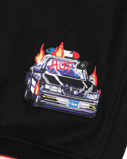 HUF x EVISEN STADIUM LOGO JACKET - BLACK