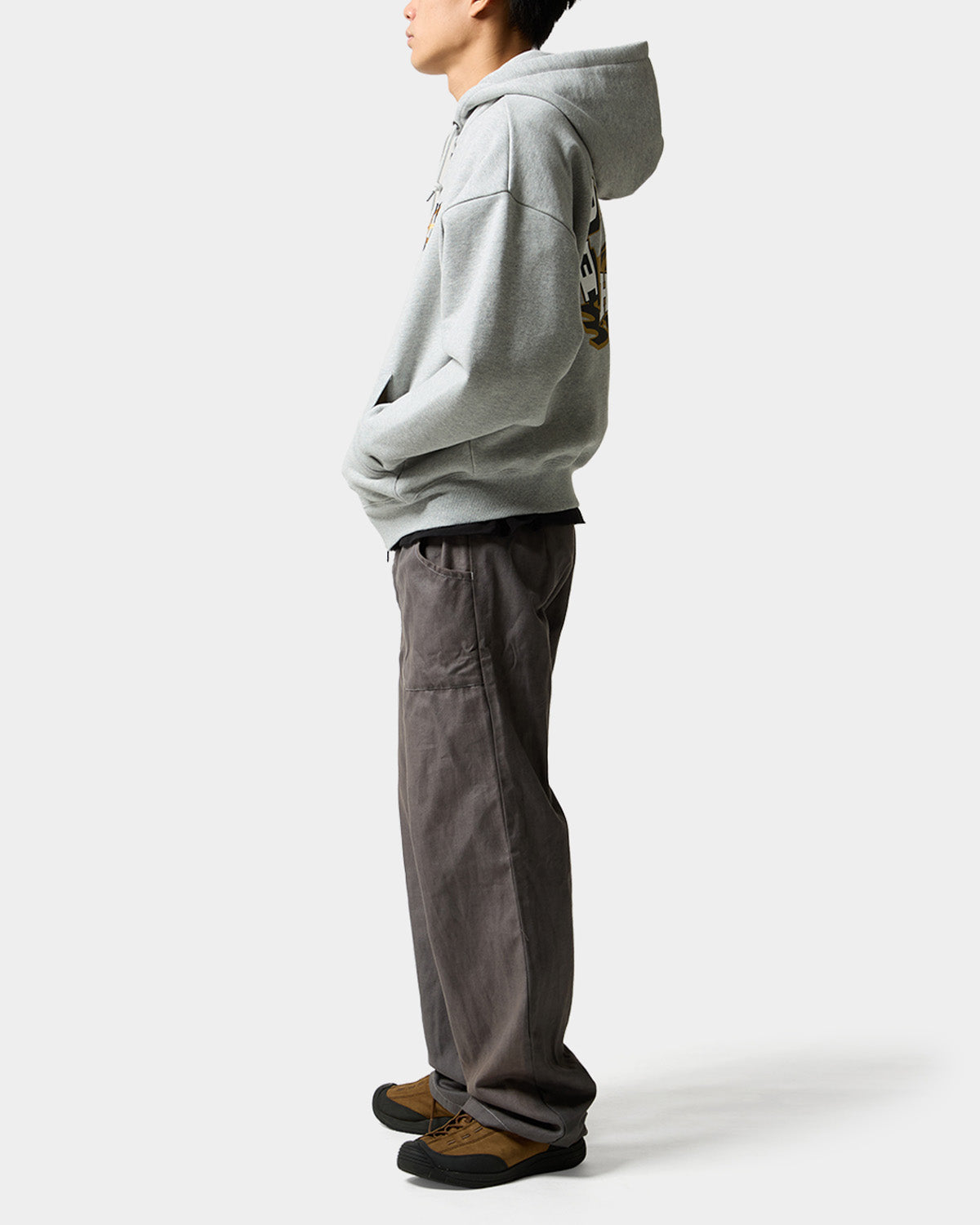 HUF x EVISEN HUFUJI ZIP HOODIE - HEATHER GREY