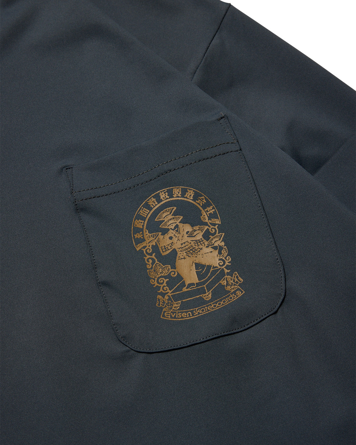 EMBLEM POCKET TECH LS TEE - DARK NAVY