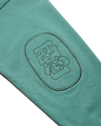 TIGER MATCH EMBLEM CREW SWEAT - TURQUOISE