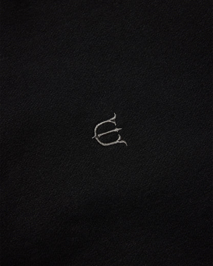 MIND LAND HALF ZIP SWEAT - BLACK