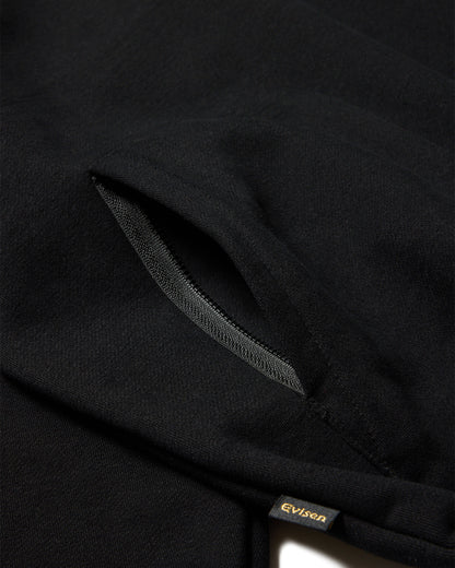 MIND LAND HALF ZIP SWEAT - BLACK