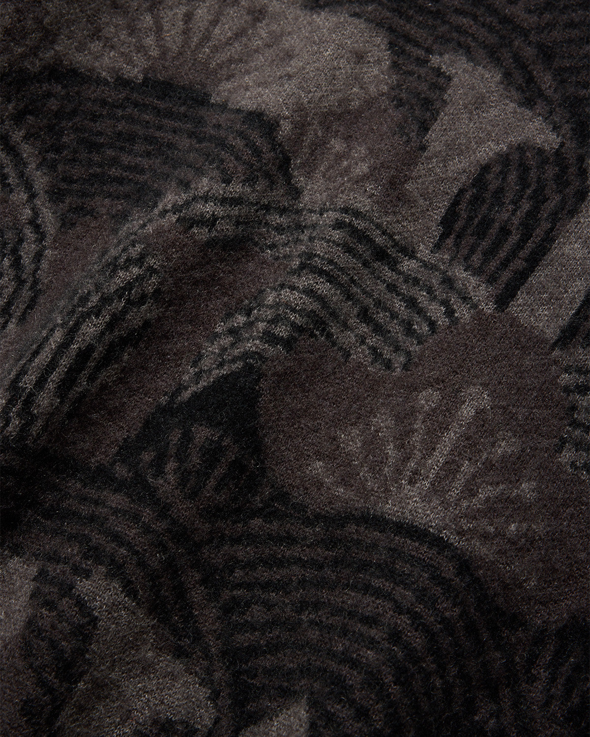 KABUTO MOHAIR CREW KNIT - BLACK / GREY