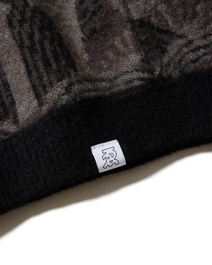 KABUTO MOHAIR CREW KNIT - BLACK / GREY