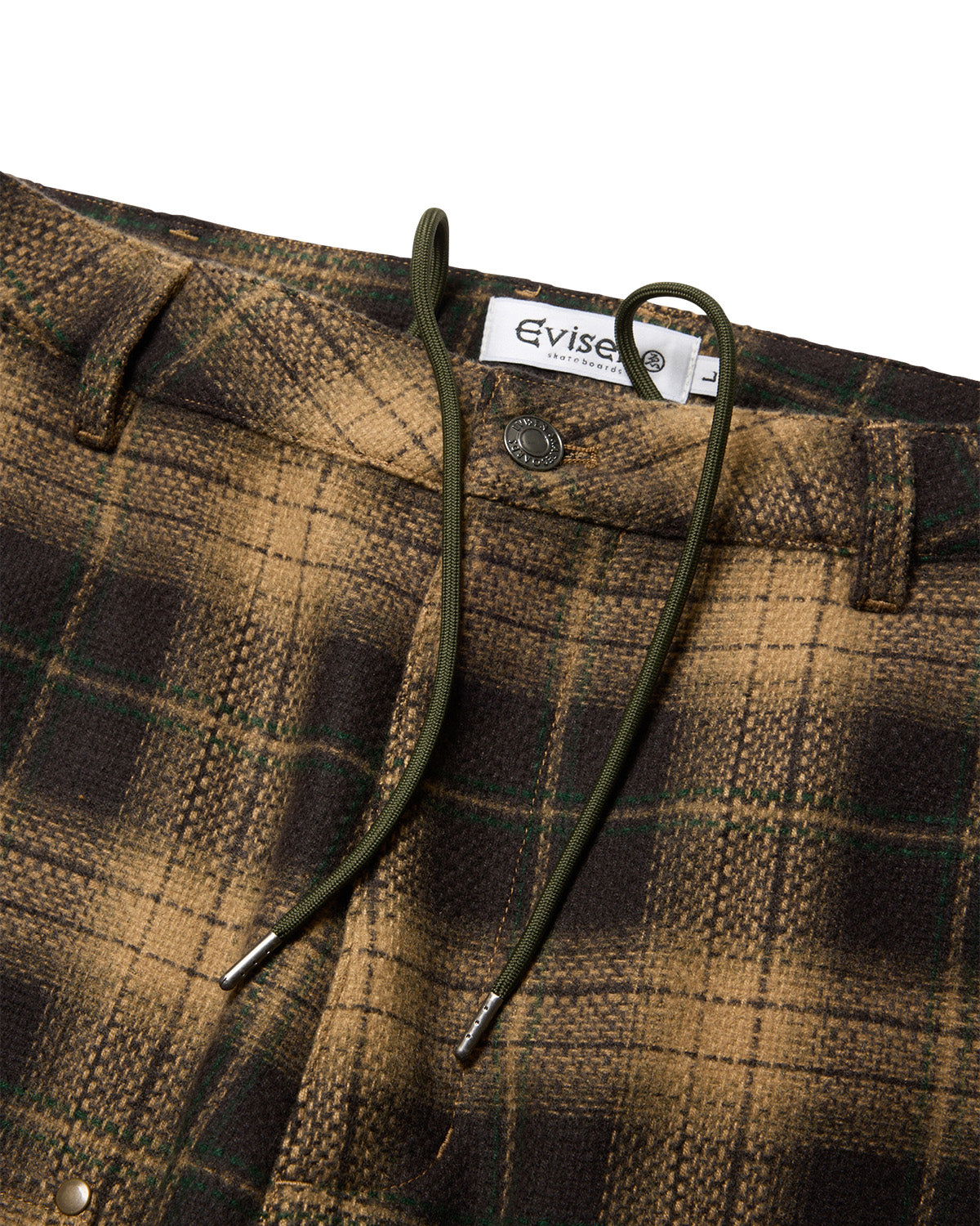 CHECK WOOL PAINTER PANTS - YELOW