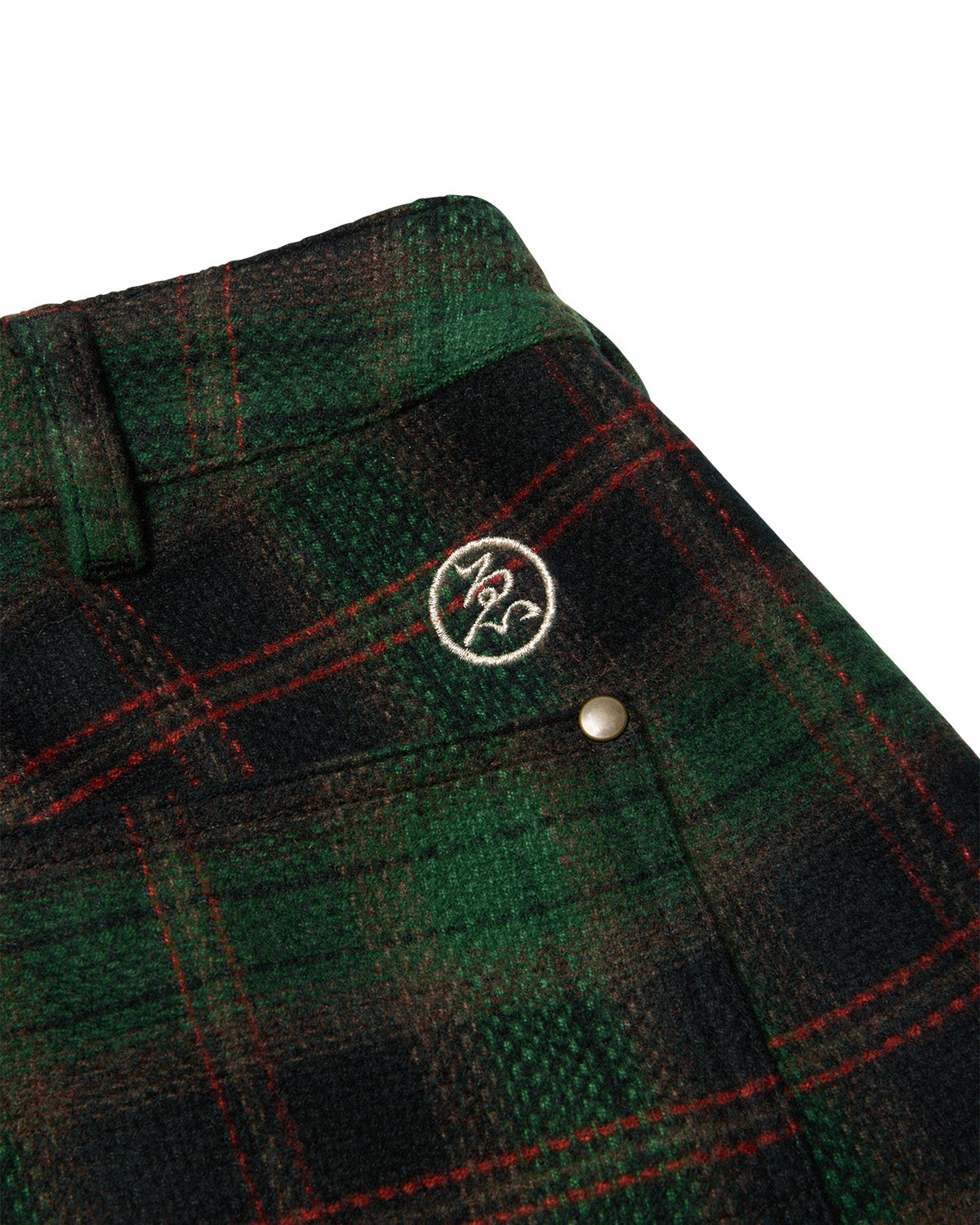 CHECK WOOL PAINTER PANTS - YELOW