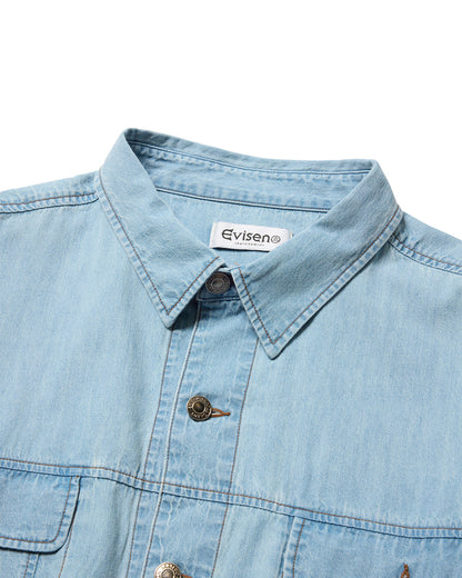 2ND CHAMBRAY DENIM SHIRT - BLACK