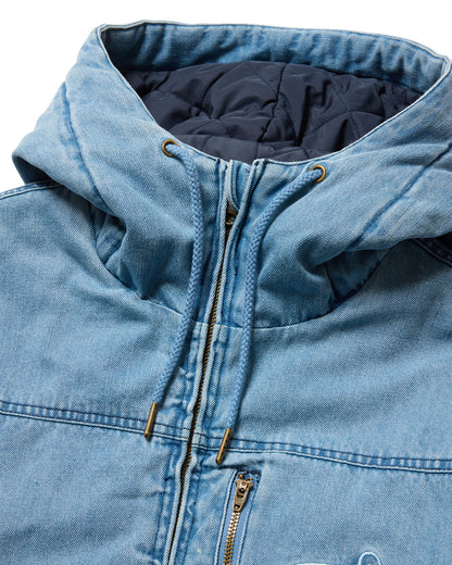 EYE FIRE DENIM PUFF JACKET - BLUE