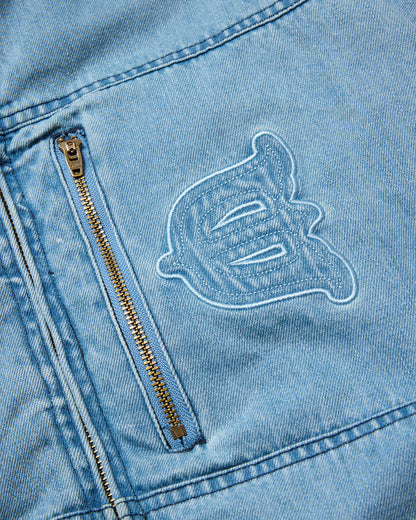 EYE FIRE DENIM PUFF JACKET - BLUE