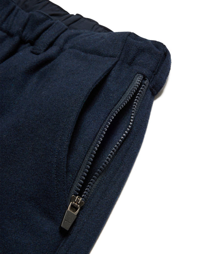 2-WAY WOOL WIDE PANTS - NAVY