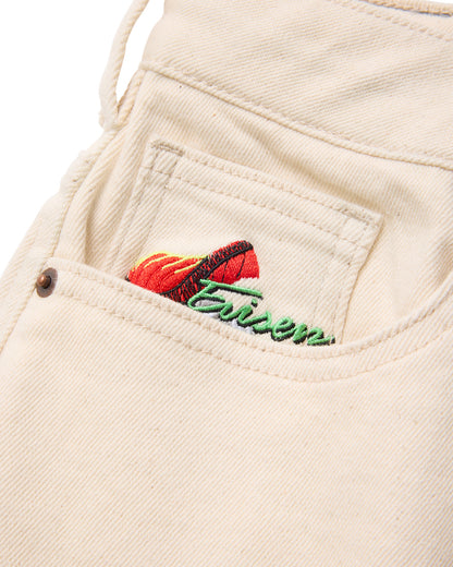 SUSHI DENIM SHORTS - IVORY
