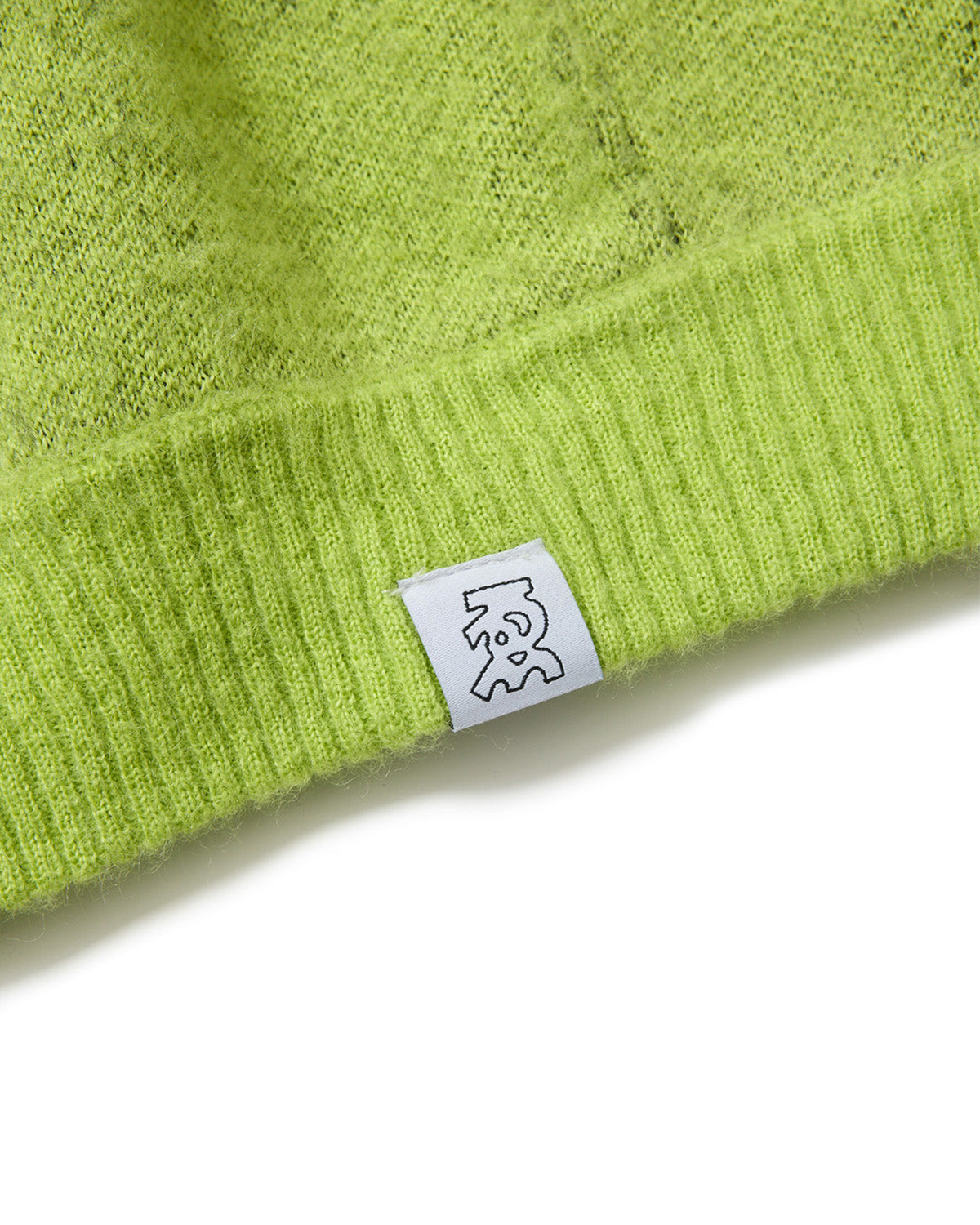 PATTERN MOHAIR KNIT - BLACK